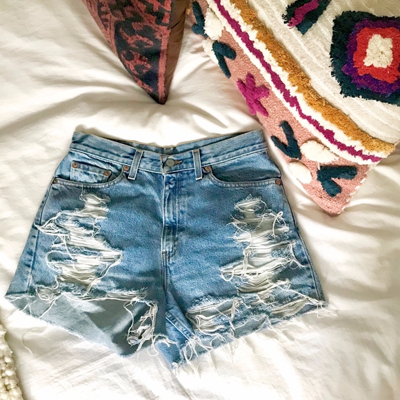Levi's Pants - Vintage Levi's Distressed Denim Shorts